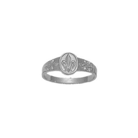 Bague fleurs de Lys Or 18 carats gris - La Petite Française