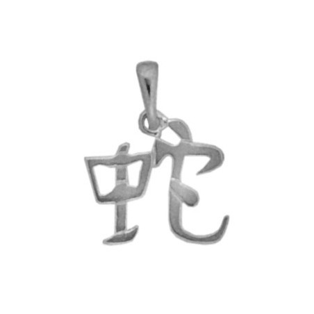 Pendentif signe Chinois serpent Or 18 carats gris - La Petite Française