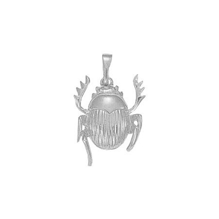 Pendentif scarabée Or 18 carats gris - 27 MM - La Petite Française