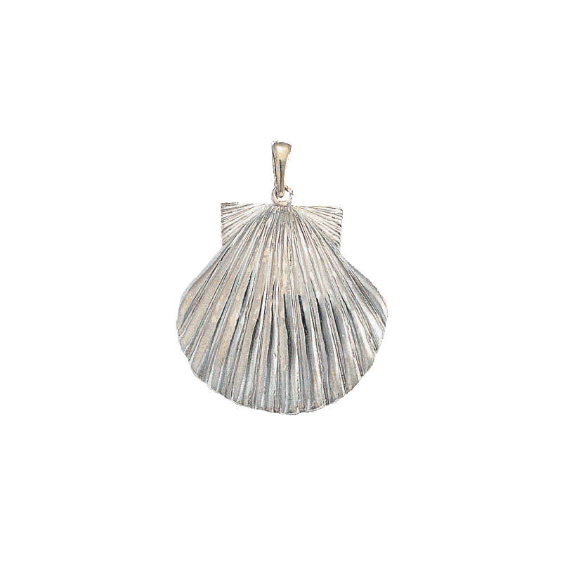 Pendentif Coquille Saint-Jacques Or 18 carats gris - La Petite Française