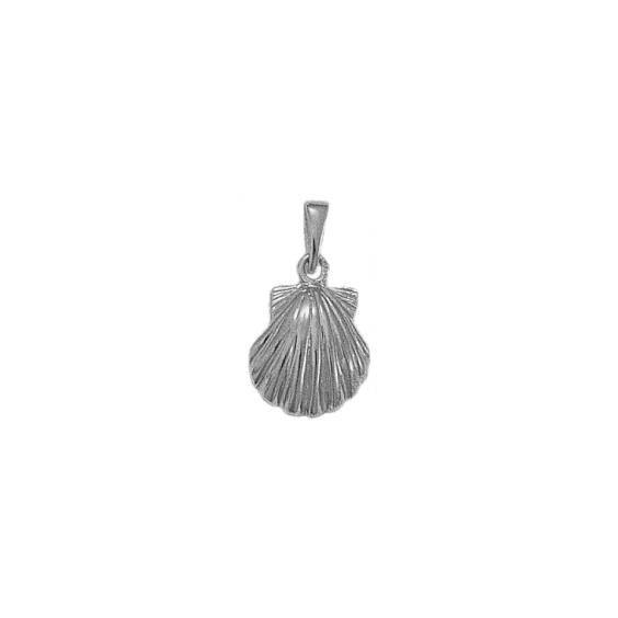 Pendentif Coquille Saint-Jacques Or 18 carats gris - La Petite Française