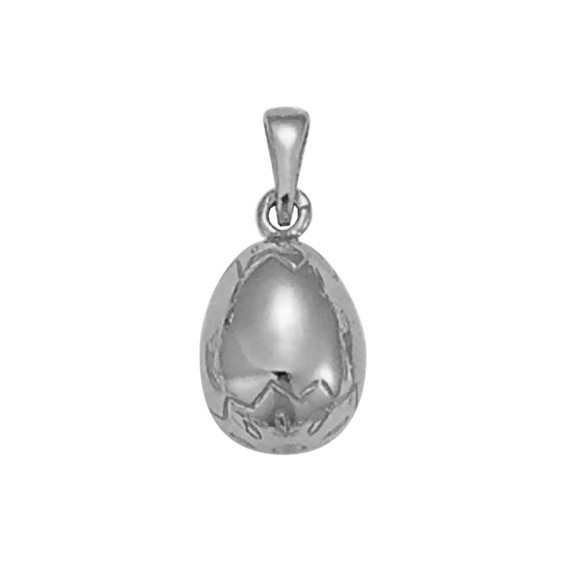 Pendentif oeuf de Pâques Or 18 carats gris - La Petite Française