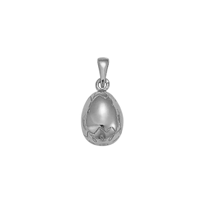 Pendentif oeuf de Pâques Or 18 carats gris - La Petite Française