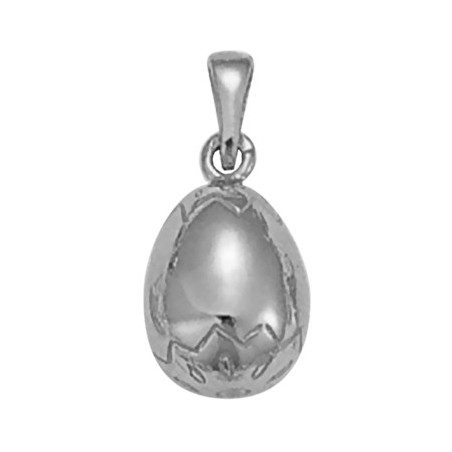 Pendentif oeuf de Pâques Or 18 carats gris - La Petite Française