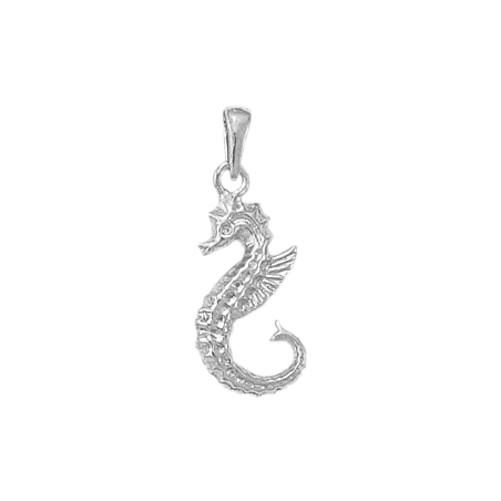 Pendentif Hippocampe Or 18 carats gris - La Petite Française