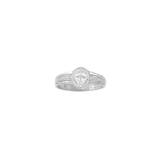 Bague hermine Or 18 carats gris - 9 X 7 MM - La Petite Française