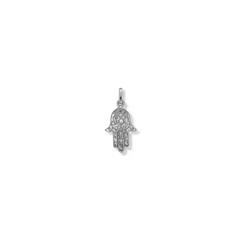 Pendentif main protectrice Or 18 carats gris - La Petite Française