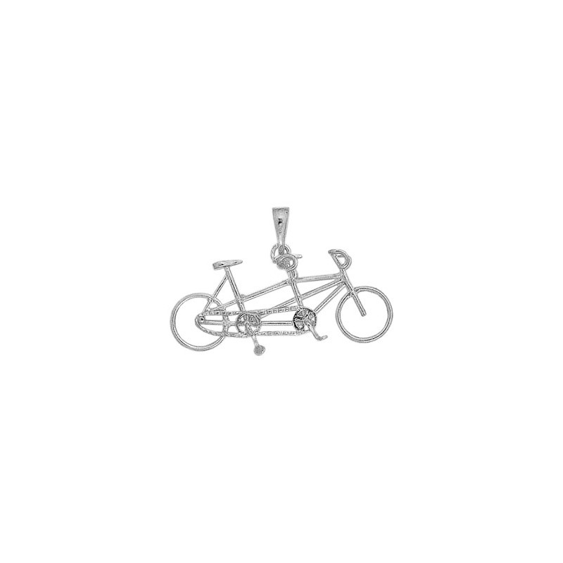 Pendentif vélo tandem Or 18 carats gris - La Petite Française