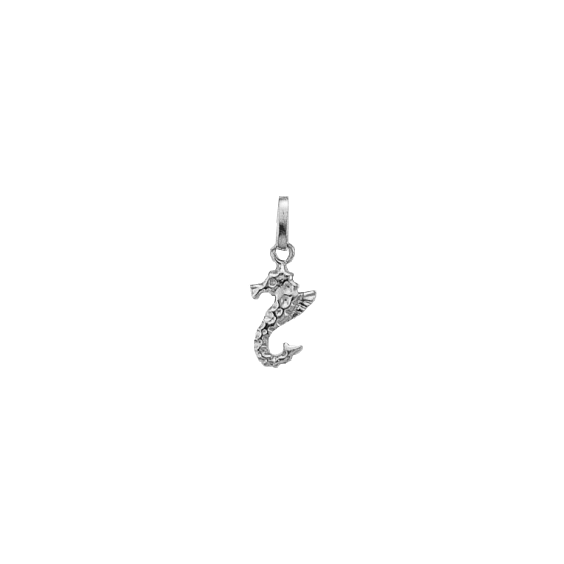 Pendentif Hippocampe Or 18 carats gris - La Petite Française