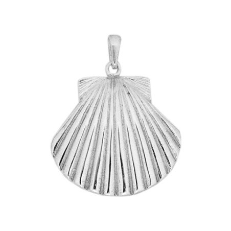 Pendentif Coquille Saint-Jacques Or 18 carats gris - La Petite Française