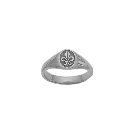 Bague fleur de Lys Or 18 carats gris - La Petite Française