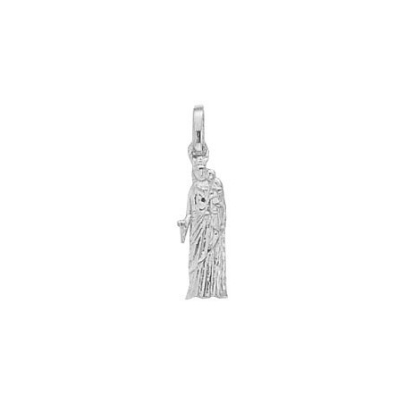 Pendentif Vierge à l'enfant de Notre-Dame Or 18 carats gris - La Petite Française