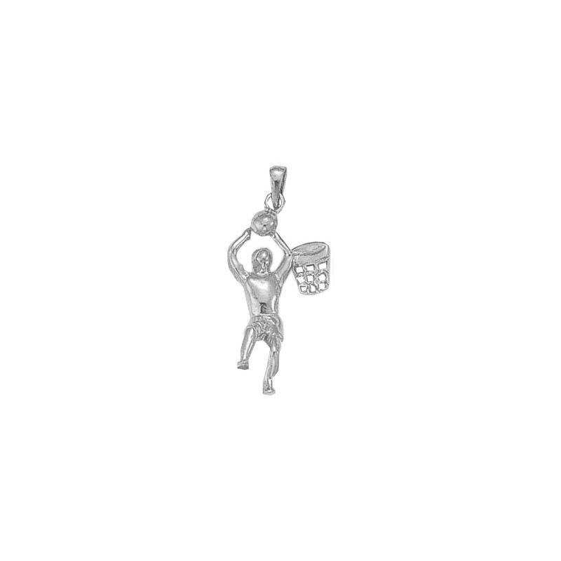 Pendentif Basketteur Or 18 carats gris - La Petite Française