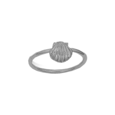 Bague Coquille Saint-Jacques Or 18 carats gris - La Petite Française