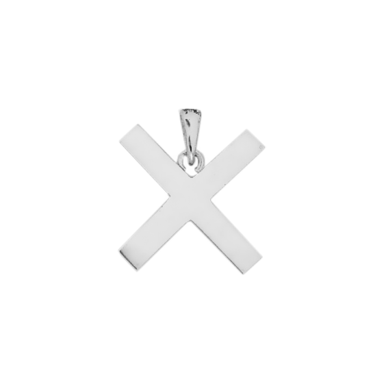 Croix de saint-André Or 18 carats gris - La Petite Française