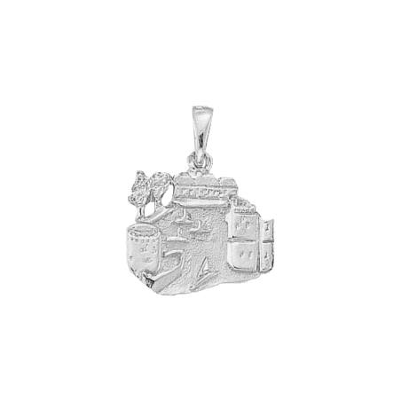 Pendentif la Rochelle Or 18 carats gris - La Petite Française