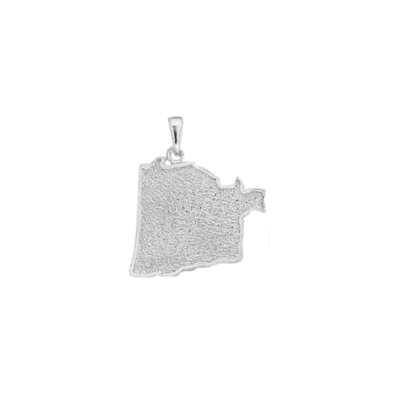 Pendentif carte Landes Or 18 carats gris - La Petite Française