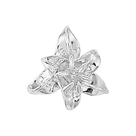 Pendentif fleur de Lys Or 18 carats gris - La Petite Française