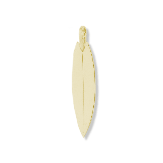 Pendentif planche de surf GM 750 °/oo jaune - La Petite Française