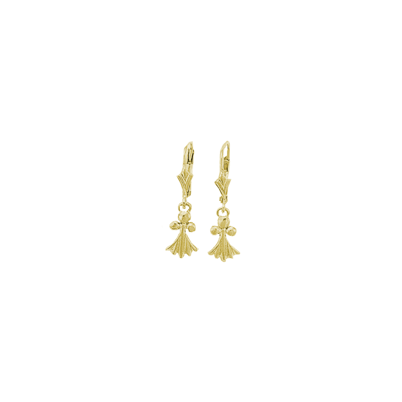 Boucles d'oreilles pendantes hermine Or 18 carats jaune - La Petite Française
