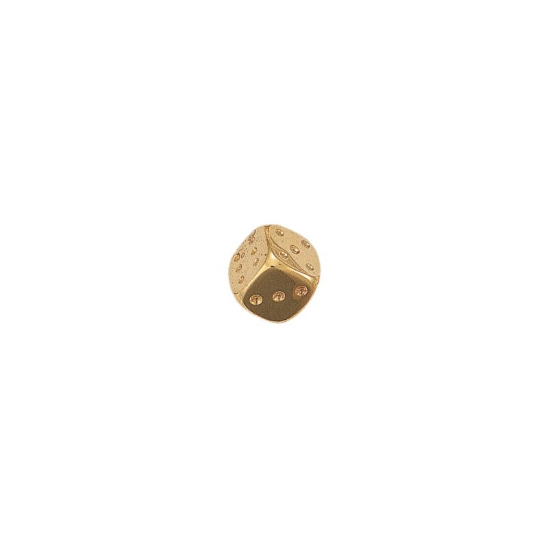 Dé à jouer or 18 carats jaune gm - La Petite Française