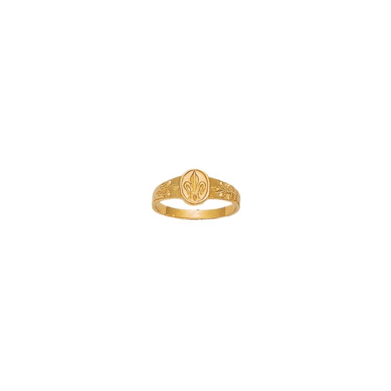 Bague fleurs de Lys Or 18 carats jaune - La Petite Française Bague fleurs de Lys Or 18 carats jaune - La Petite Française