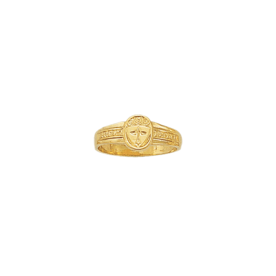 Bague hermine Or 18 carats jaune - 9 X 7 MM - La Petite Française