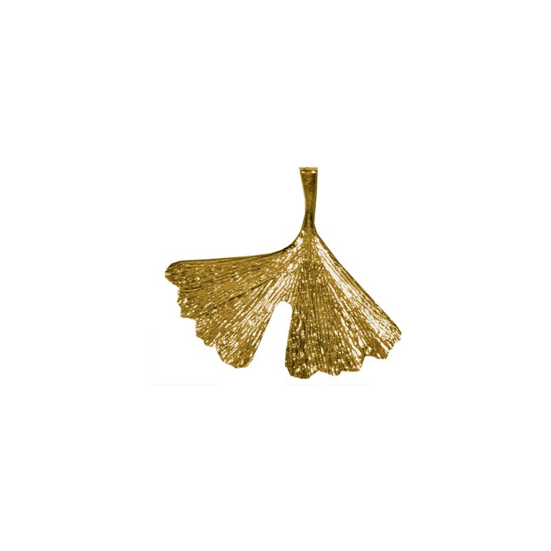 Pendentif Ginkgo biloba MM Or 18 carats jaune - La Petite Française