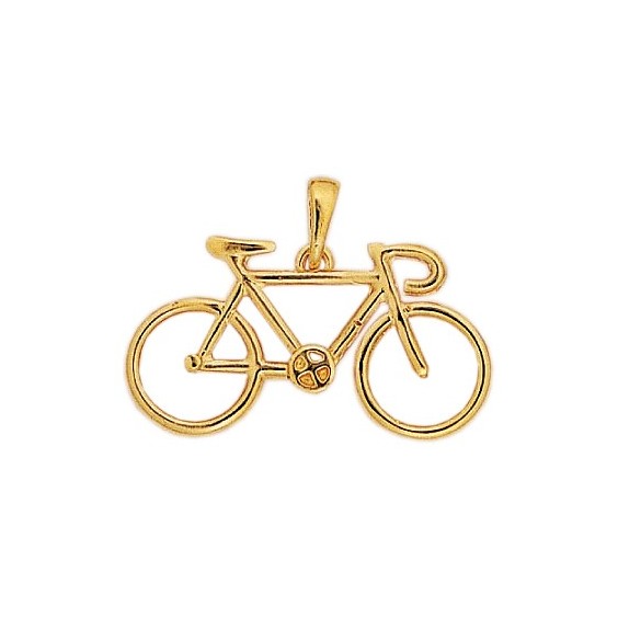 Pendentif vélo Or 18 carats jaune grand modèle - La Petite Française