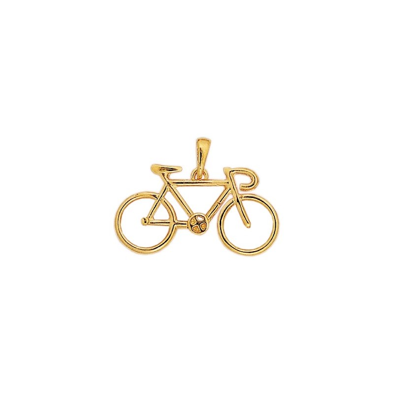 Pendentif vélo Or 18 carats jaune grand modèle - La Petite Française