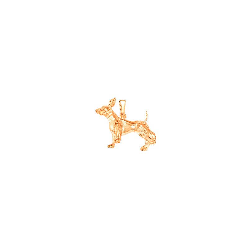 Pendentif chien Chihuahua Or 18 carats rose - 20 MM - La Petite Française