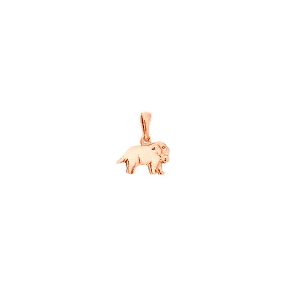 Pendentif chien saint-Bernard Or 18 carats rose - 16 MM - La Petite Française