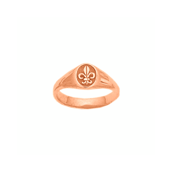 Bague fleur de Lys Or 18 carats rose - La Petite Française