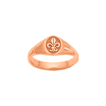 Bague fleur de Lys Or 18 carats rose - La Petite Française