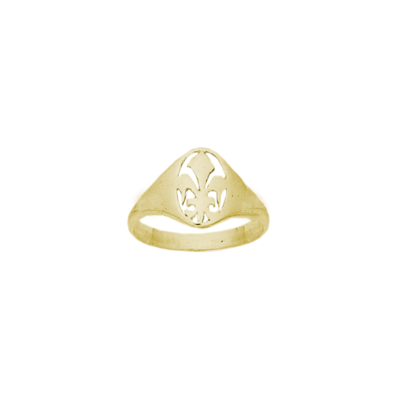 Bague fleur de Lys Or 14 carats jaune - La Petite Française