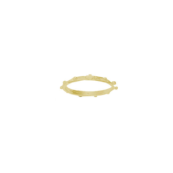 Anneau dizainier Or 14 carats jaune - 2 MM - La Petite Française