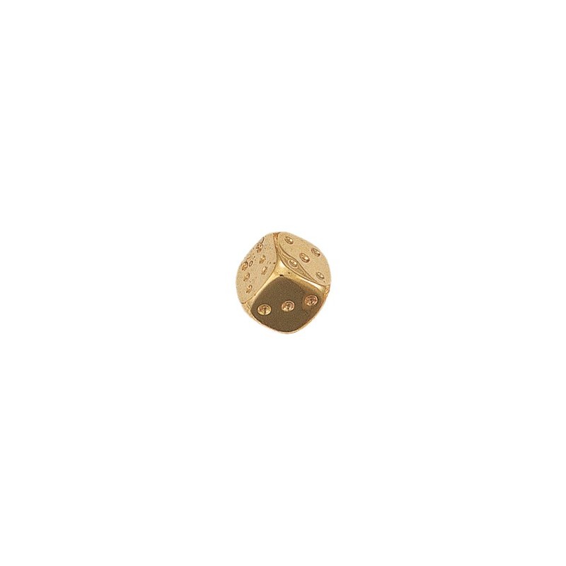 Dé à jouer or 14 carats jaune gm - La Petite Française