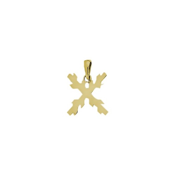 Croix de bourgogne Or 14 carats jaune - La Petite Française