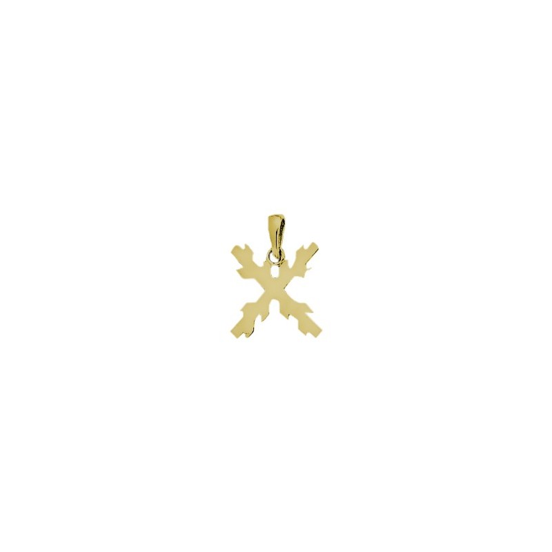 Croix de bourgogne Or 14 carats jaune - La Petite Française