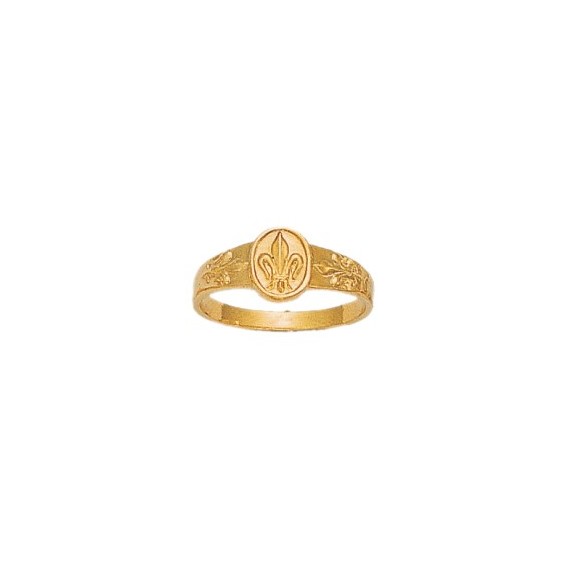 Bague fleurs de Lys Or 14 carats jaune - La Petite Française