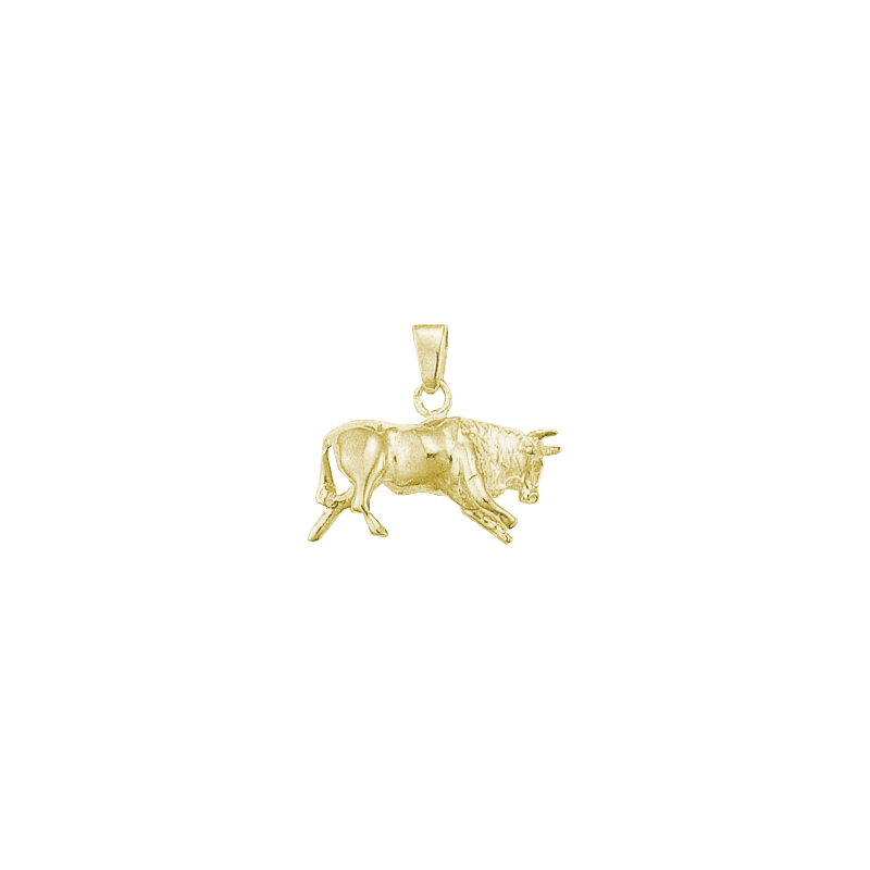 Pendentif taureau Or 14 carats jaune- 23 MM - La Petite Française