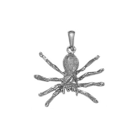 Pendentif araignée mygale Or 14 carats gris - 29 MM - La Petite Française