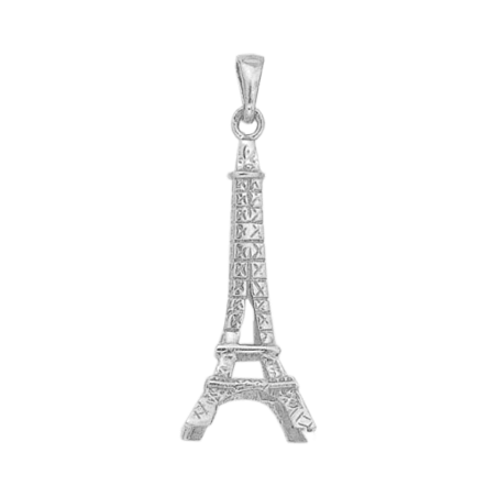 Pendentif tour Eiffel Or 14 carats gris - La Petite Française