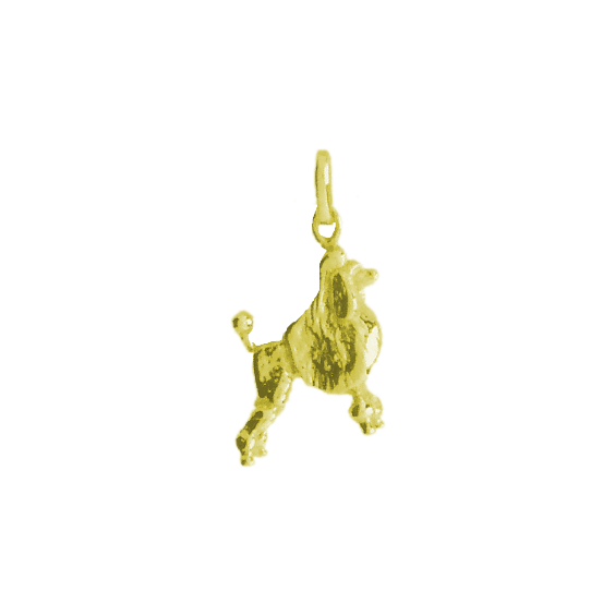 Pendentif chien Caniche Royal Or 18 carats jaune - 25 MM - La Petite Française