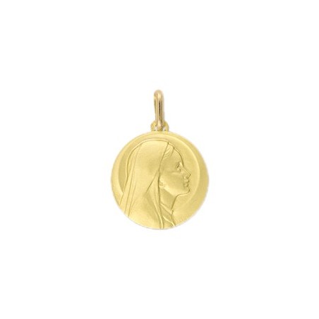 Médaille Sainte-Vierge - 18 mm - Or 18 carats jaune - La Petite Française