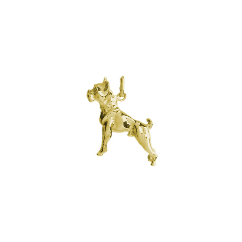 Pendentif chien Boxer Or 18 carats jaune - 23 MM - La Petite Française
