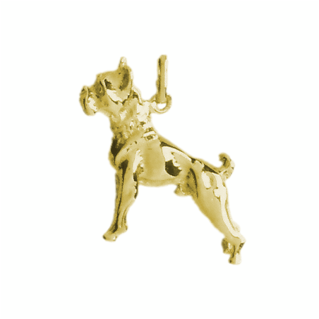 Pendentif chien Boxer Or 18 carats jaune - 23 MM - La Petite Française