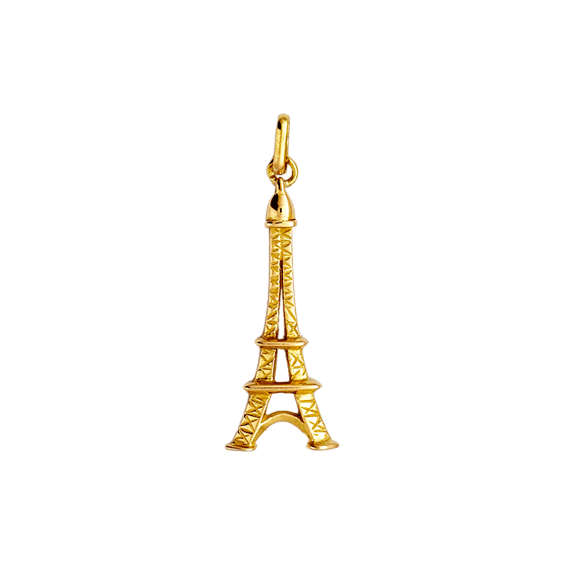 Pendentif tour Eiffel Or 18 carats jaune - 35 MM - La Petite Française