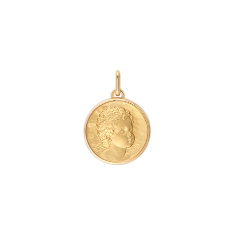 Médaille ange - 17 mm - Or 18 carats jaune - La Petite Française
