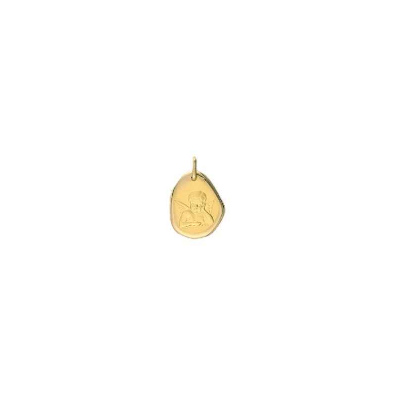 Médaille ange rêveur Or 18 carats jaune - La Petite Française